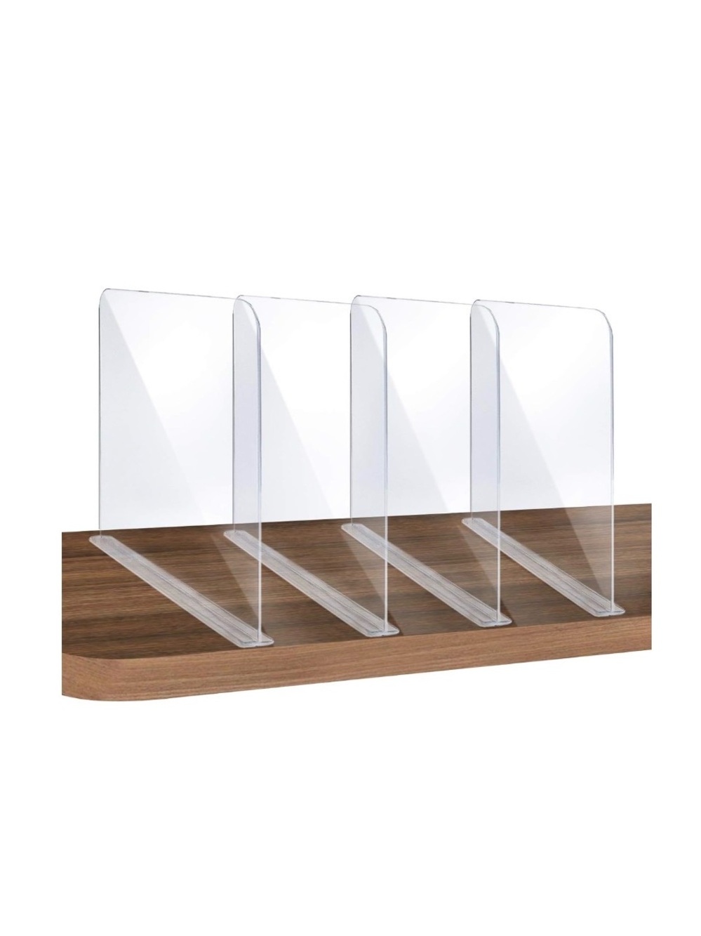 6 pc. Clear Acrylic Shelf Dividers Separators Adjustable Closet Organizer